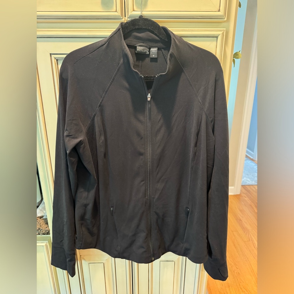 Athleta Black zip jacket XL